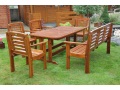 Garden furniture made of solid wood